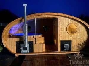 Sauna ovale extérieur avec bain nordique intégré (32)