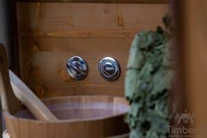 Sauna ovale extérieur avec bain nordique intégré (4)