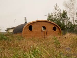 Sauna ovale extérieur avec bain nordique intégré (84)