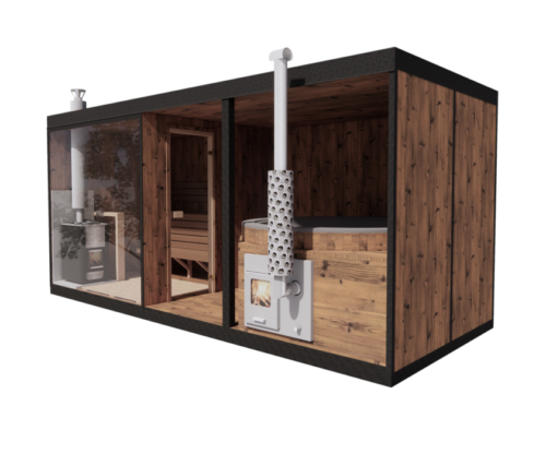 Module Cabane de Jardin Sauna Bain à Remous